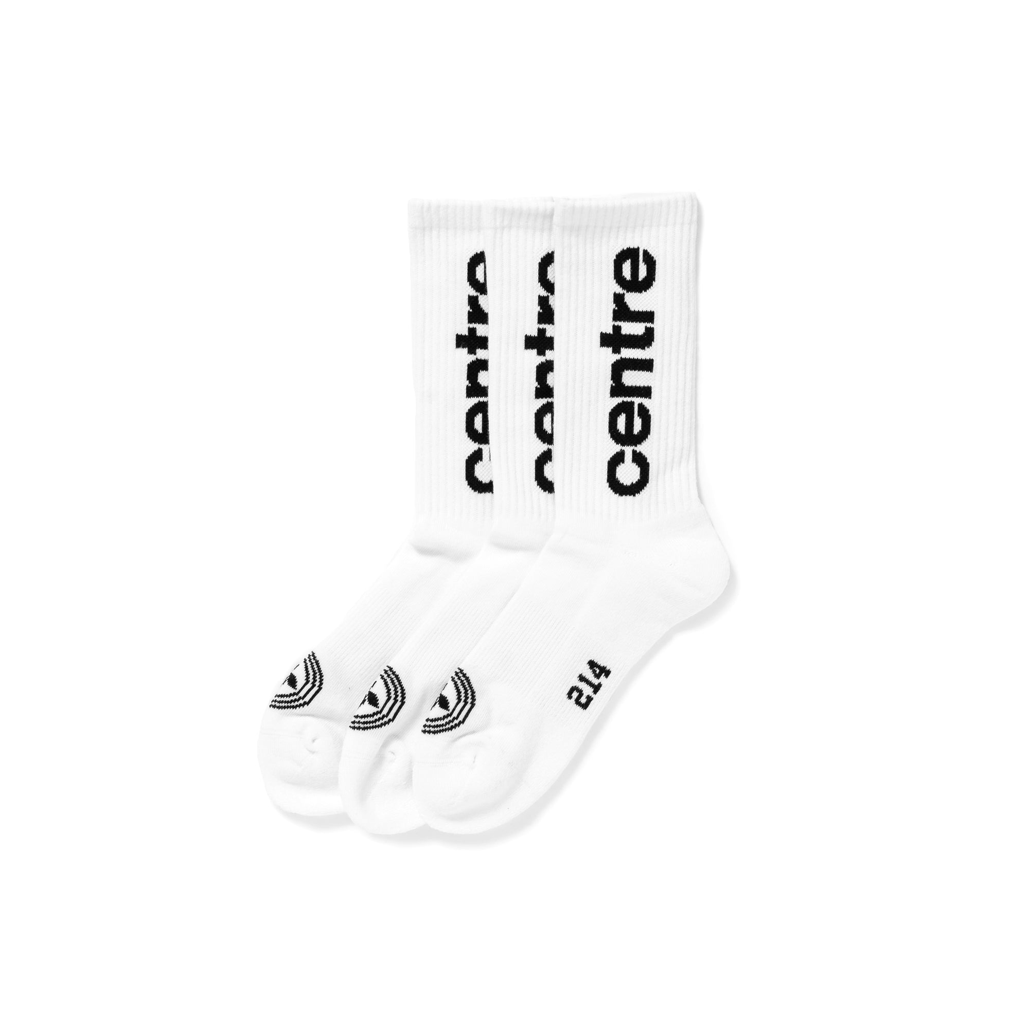 Centre Premium Casual Sock 3-Pack (White)