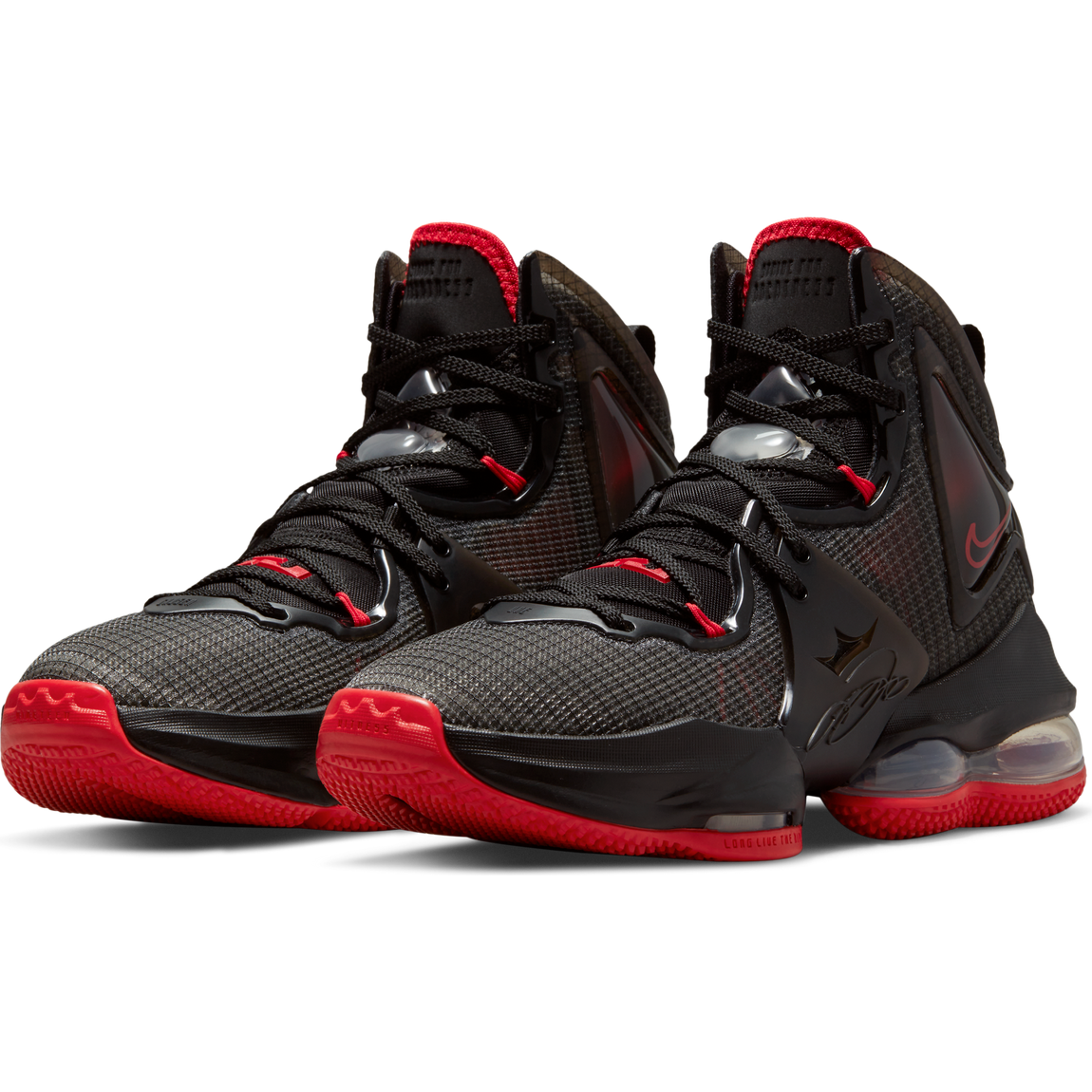 nike lebron 19 black red