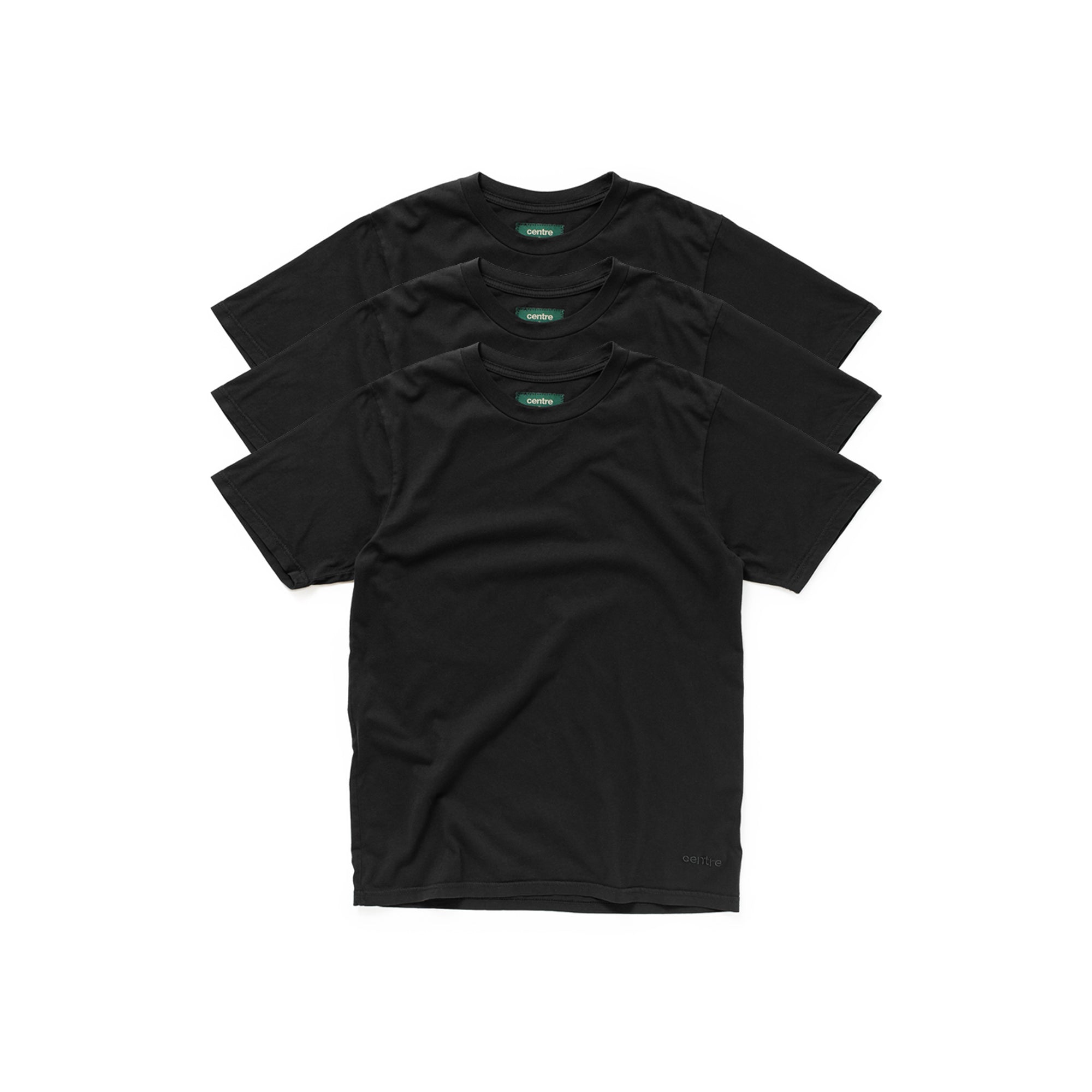 Centre Everyday Tee 3-Pack (Core Black)