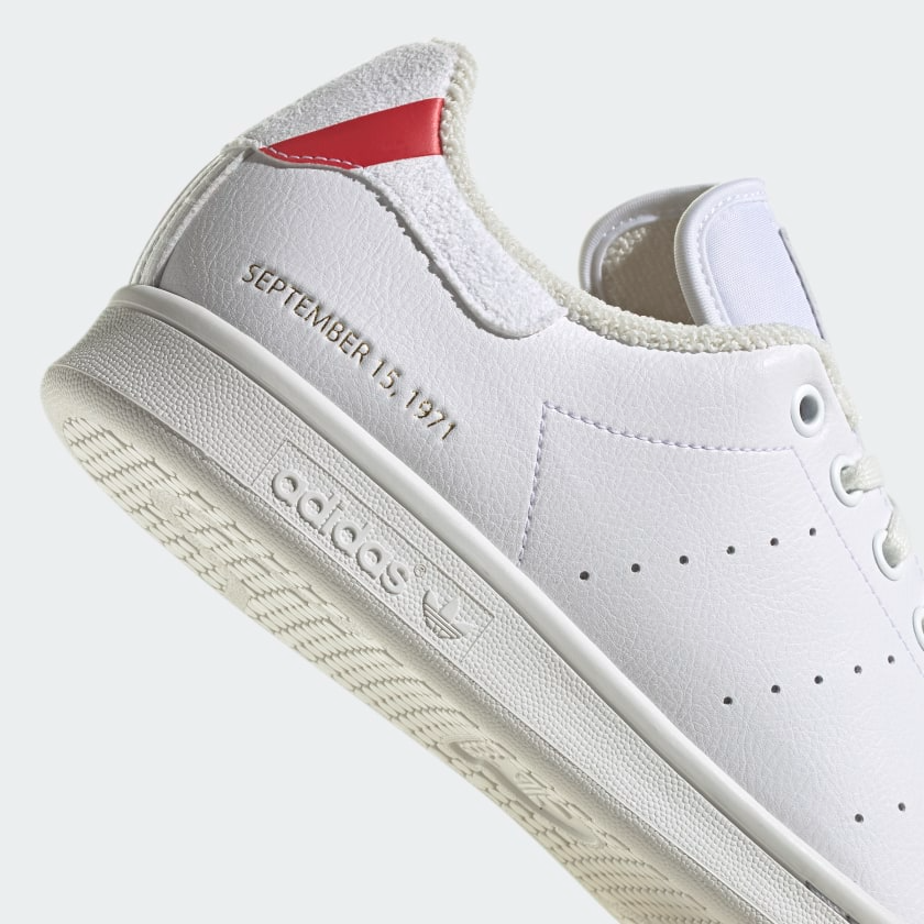 Adidas Stan Smith (Cloud White/Blue-Scarlet)