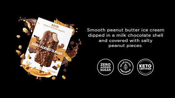 peanut butter crunch zero added sugar ice cream bar