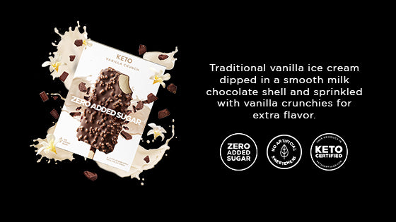 zero added sugar vanilla crunch bar