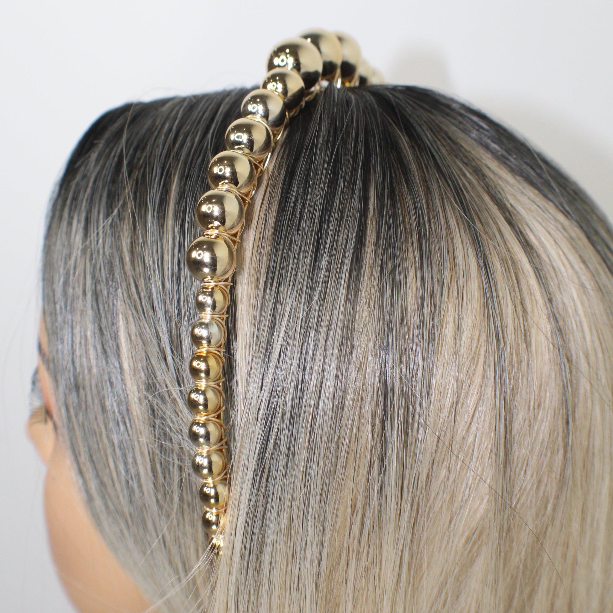 gold pearl headband