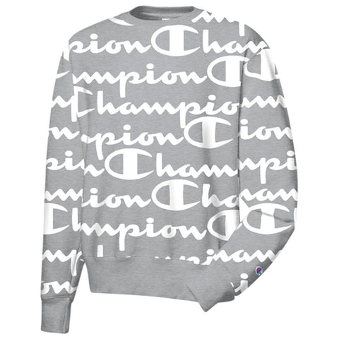 champion script aop satin baseball jacket