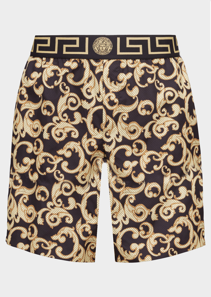 greca border baroque swim trunks