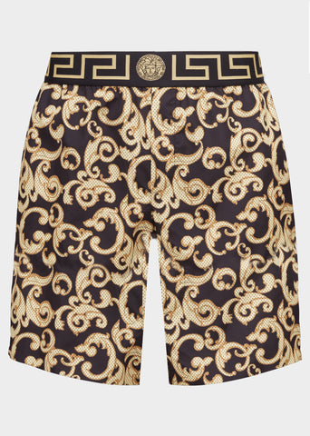 greca border baroque swim shorts