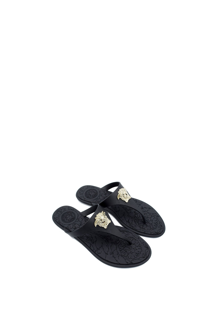 medusa palazzo thong sandals