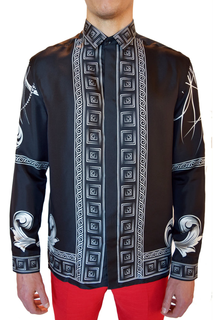 versace collection silk shirt