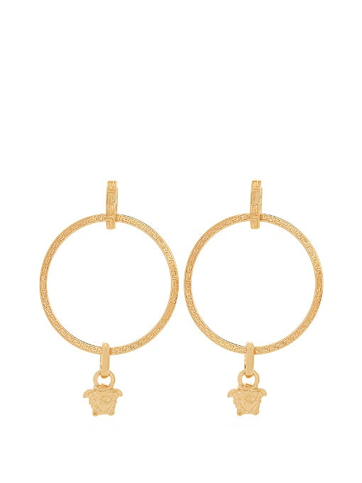 versace medusa hoop earrings