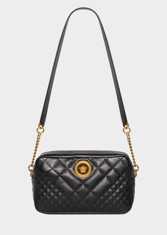 versace quilted icon shoulder bag