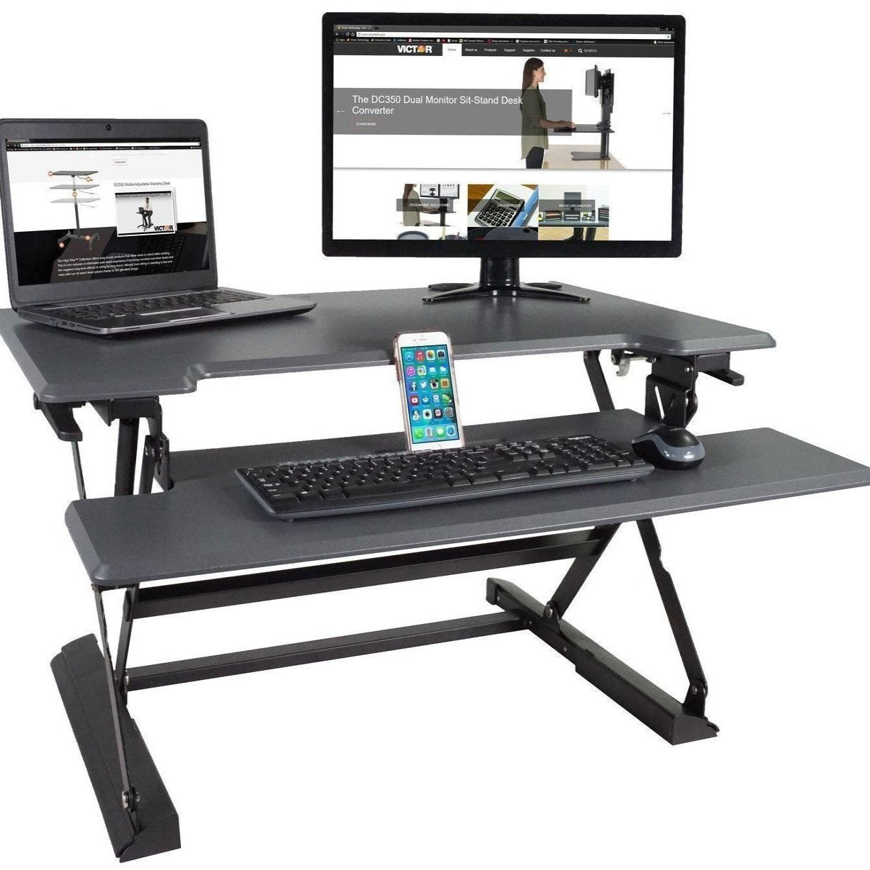 Dcx760 High Rise Height Adjustable Sit Stand Workstation