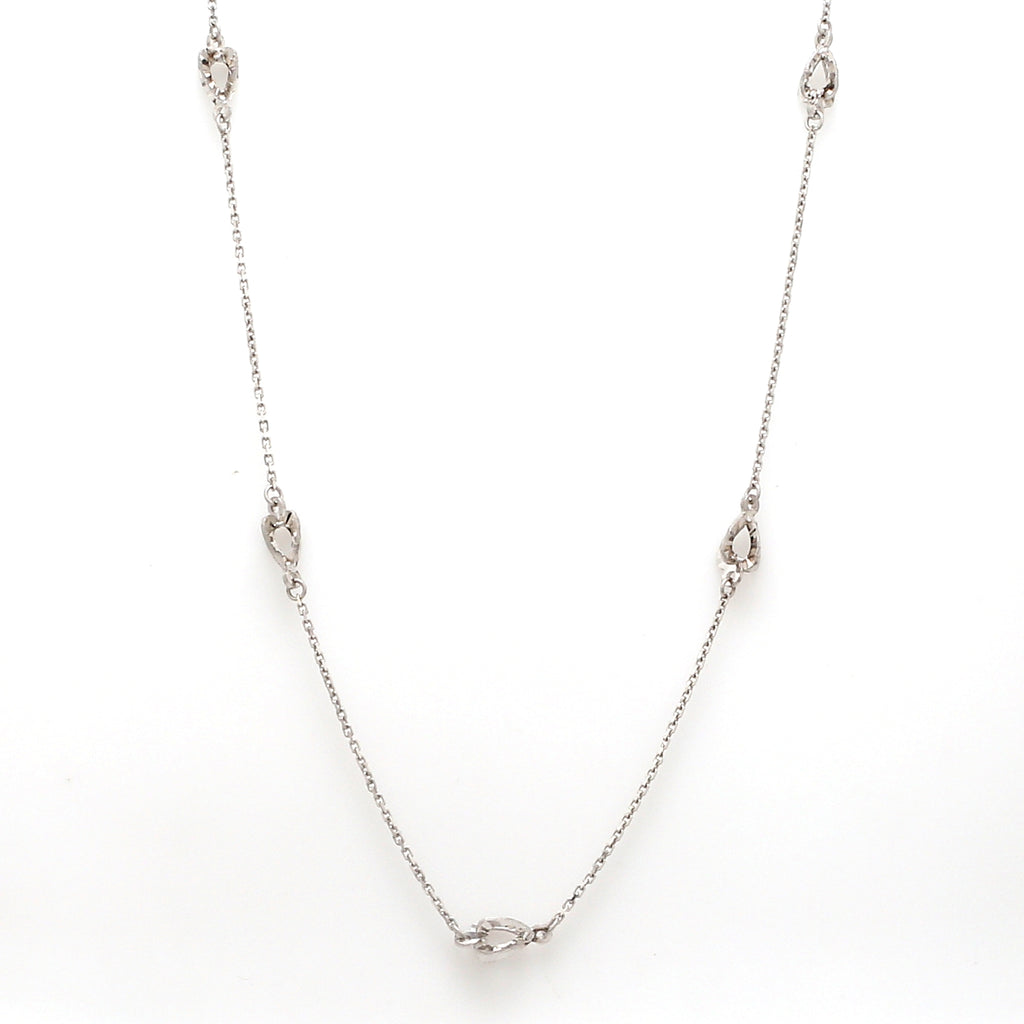 Japanese Platinum Rhombus Links Necklace Chain for Women JL PT CH 1166 18 Inches