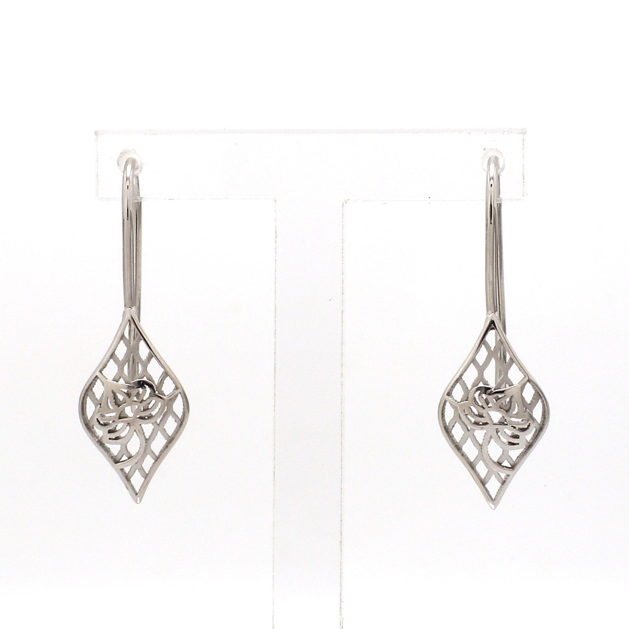Estate 3.29ct Diamond Platinum Earrings