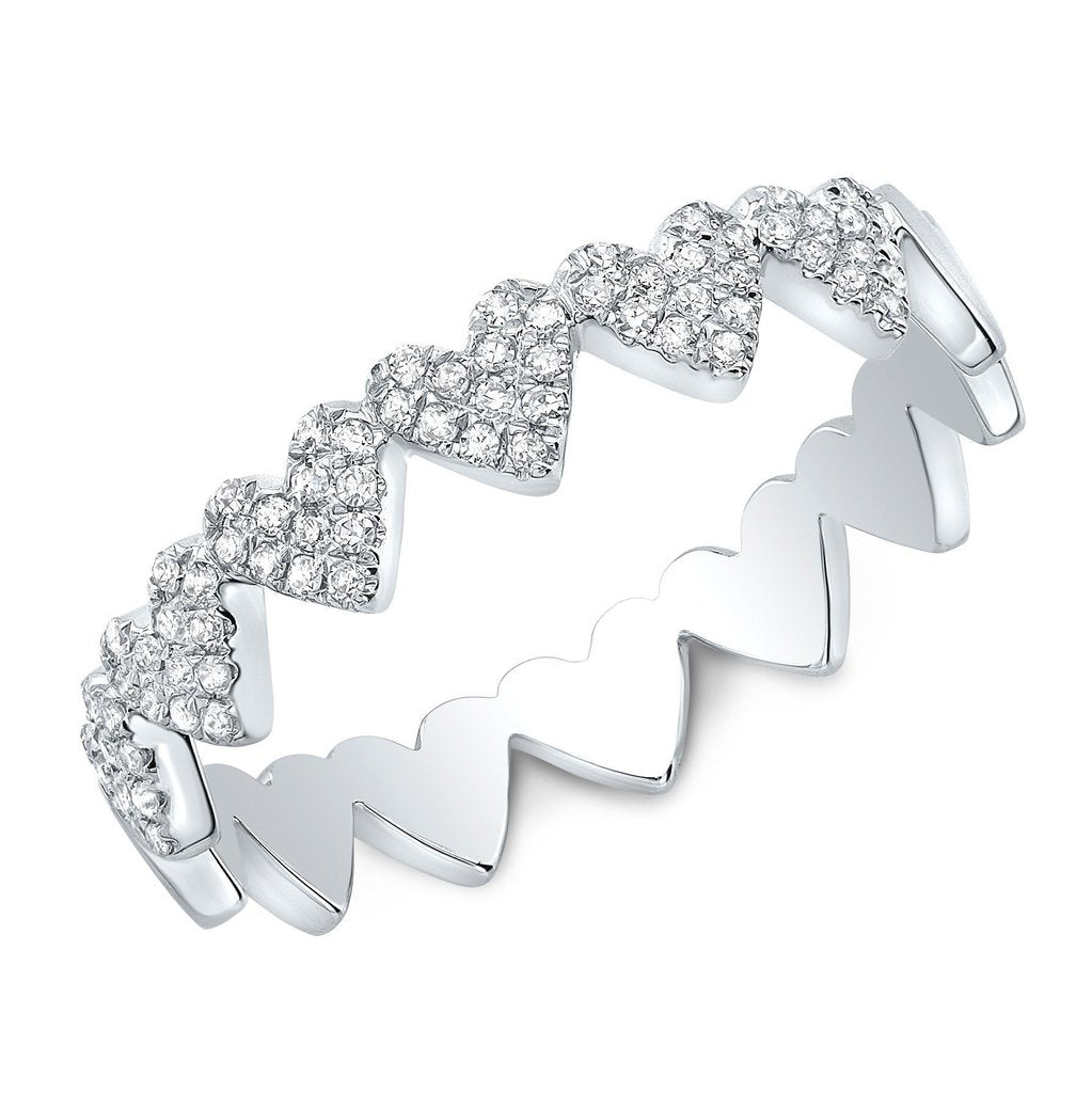 Diamond Heart Eternity Ring