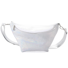 Load image into Gallery viewer, Fanny Beach bag with Metallic Silver Material- 3009
