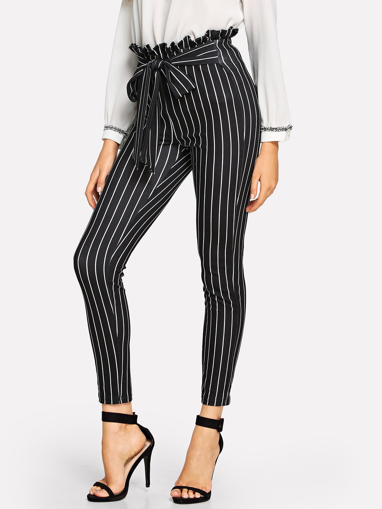 waist striped pants