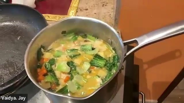 image of almond bok choy soup
