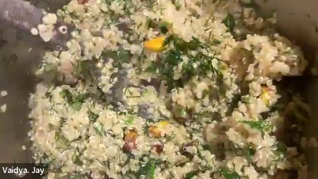 image of fresh dill & quinoa salad prepared in a bowl