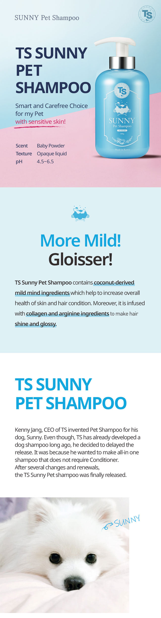 ts sunny pet dog shampoo