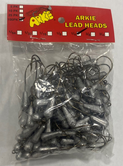 Arkie 100 pk Weedless Un-Painted Tube Inserts Jig Heads