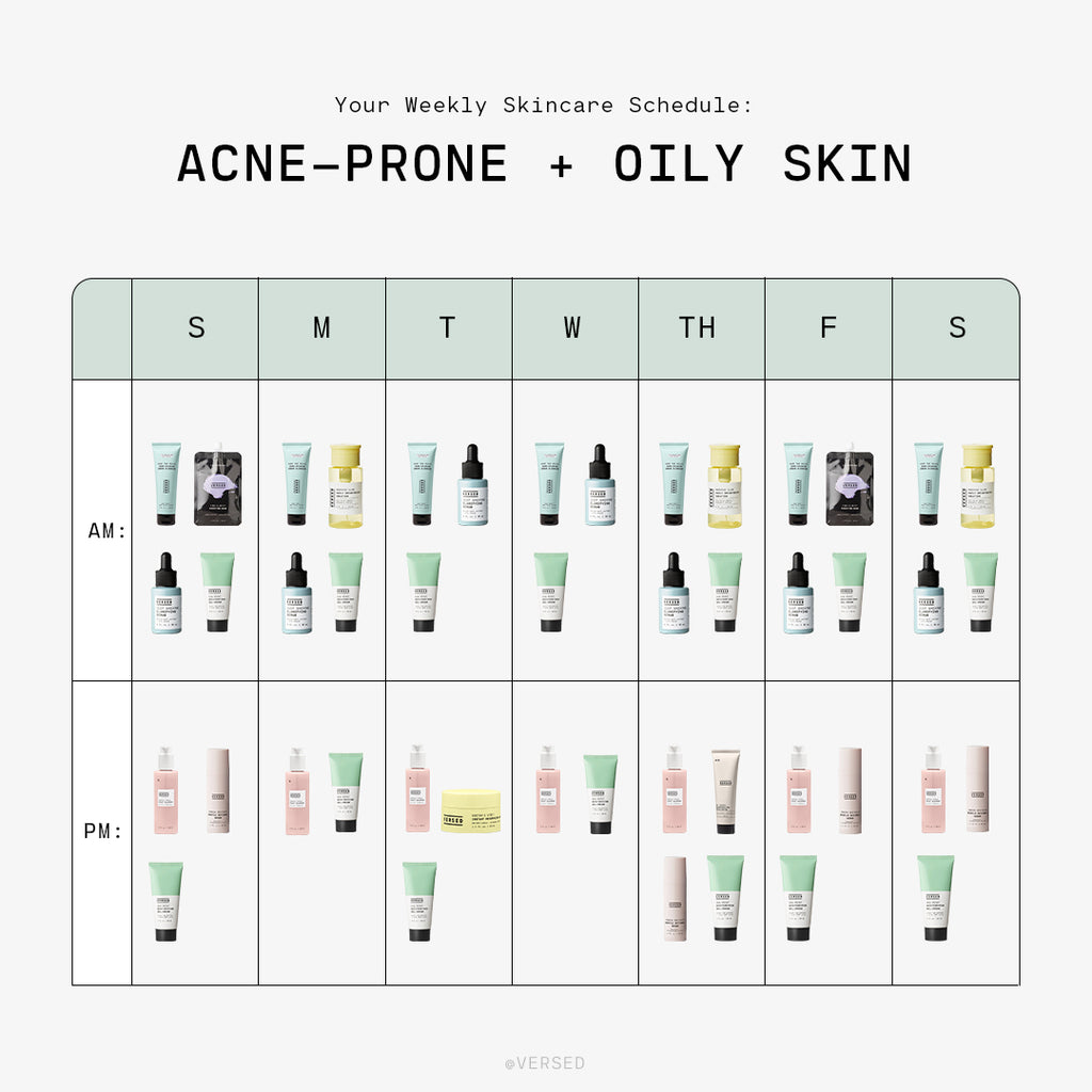 How To Layer Skincare Acne Prone And Oily Skin Edition Versed Skin