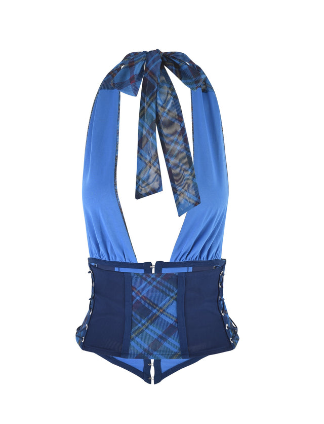 CELESTINA CORSET - BLUE : PLAID