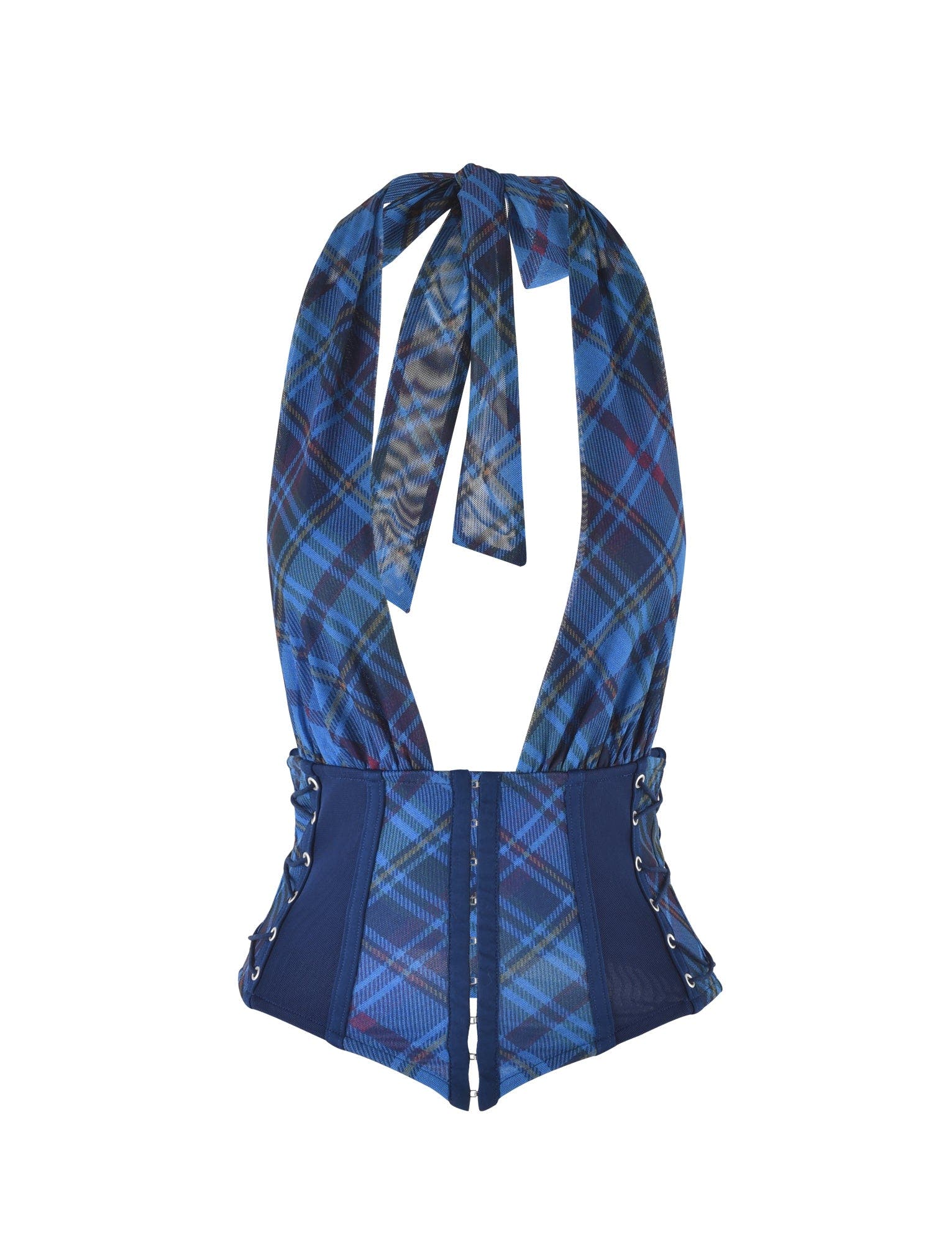 CELESTINA CORSET - BLUE : PLAID