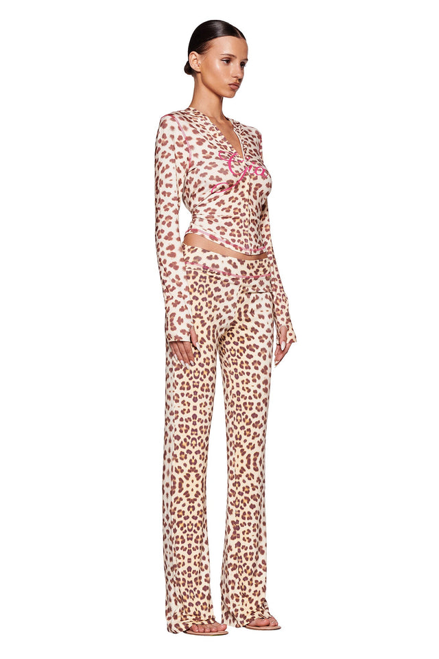 BLARE TRACKPANT - NEUTRAL : LEOPARD : WILD CARD