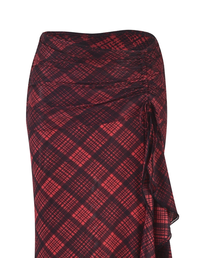 EMILLIA SKIRT - RED : RED PLAID