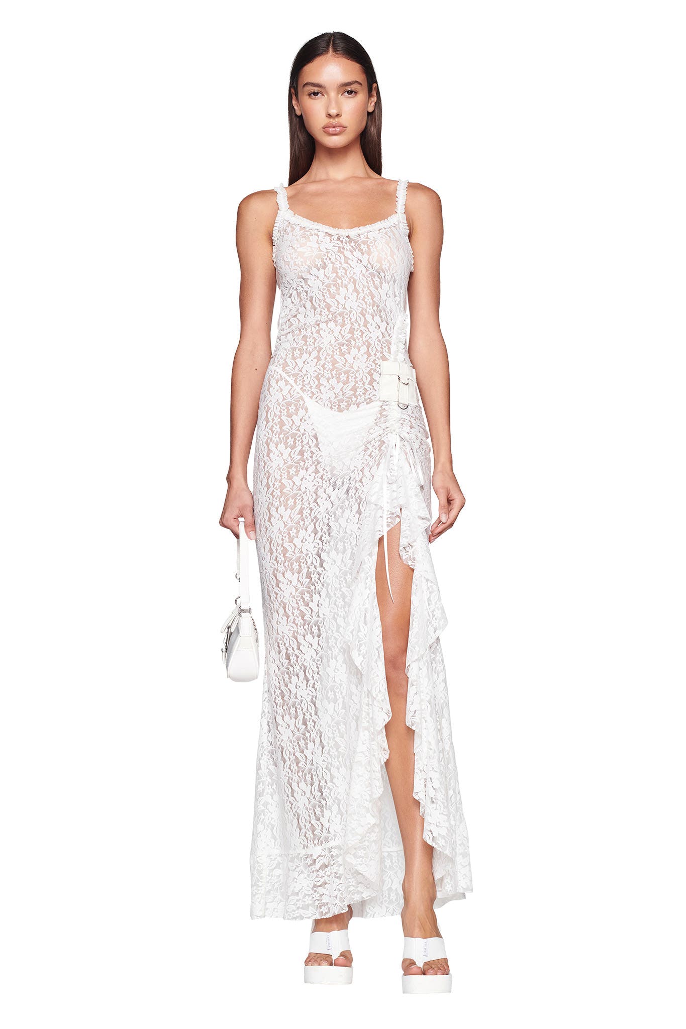 MASIE MAXI DRESS - WHITE : LACE