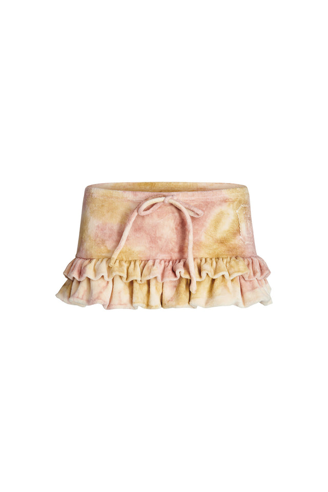 NARELLA VELOUR SKIRT - NEUTRAL : TIE DYE