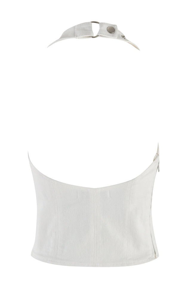 SAFFIYAH TOP - WHITE : DENIM