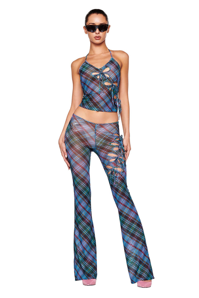 VIOLA PANT - BLUE : CHECK