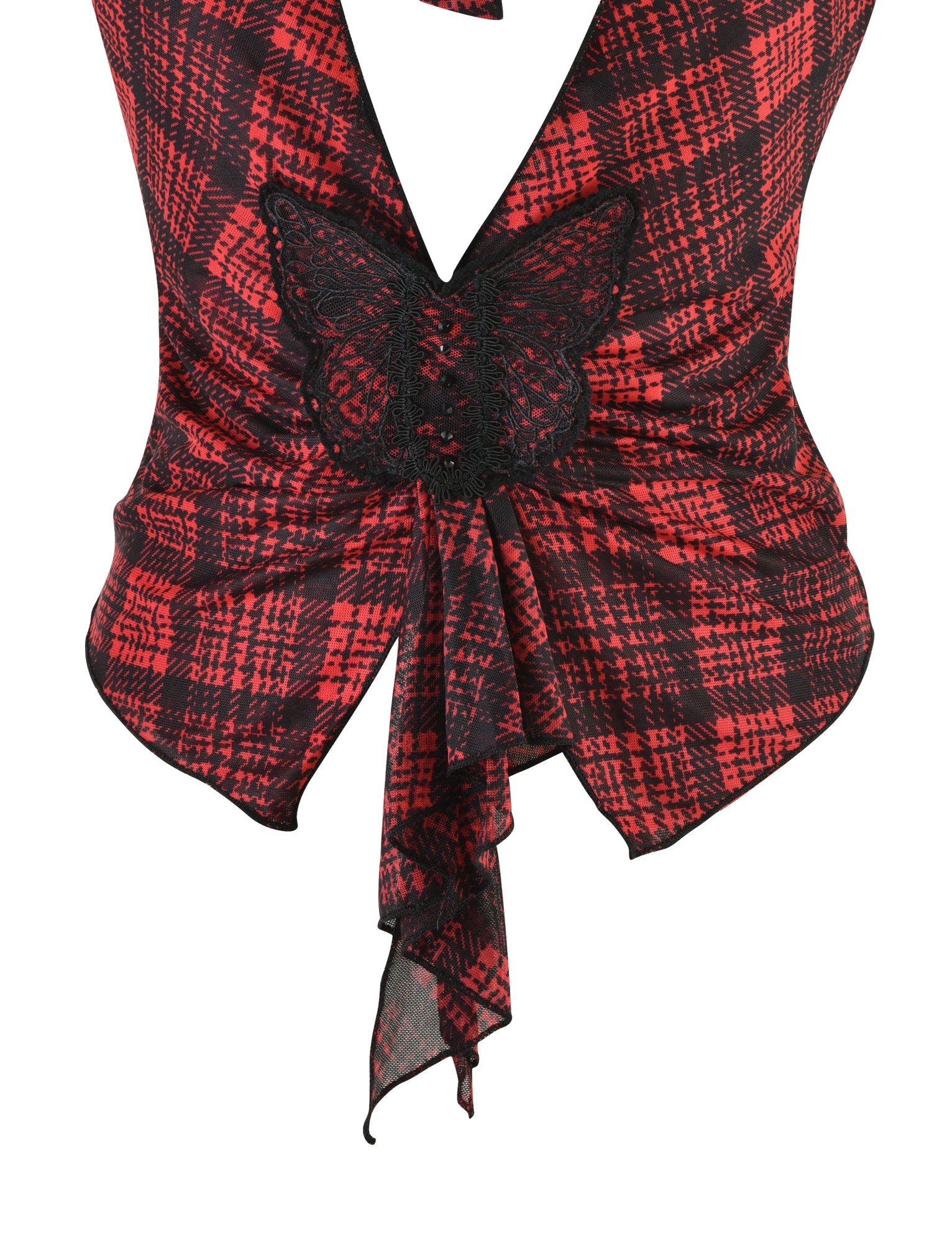 EMILLIA TOP - RED : RED PLAID