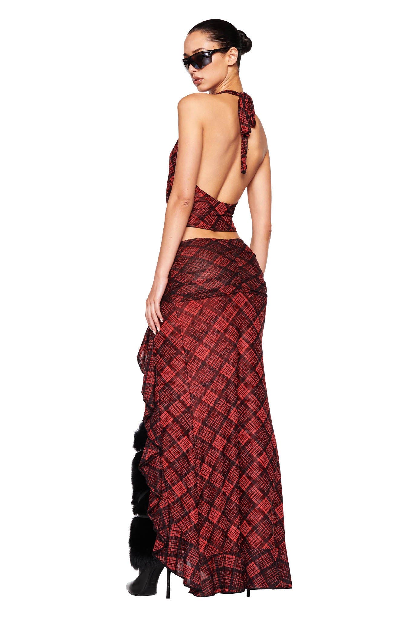 EMILLIA TOP - RED : RED PLAID