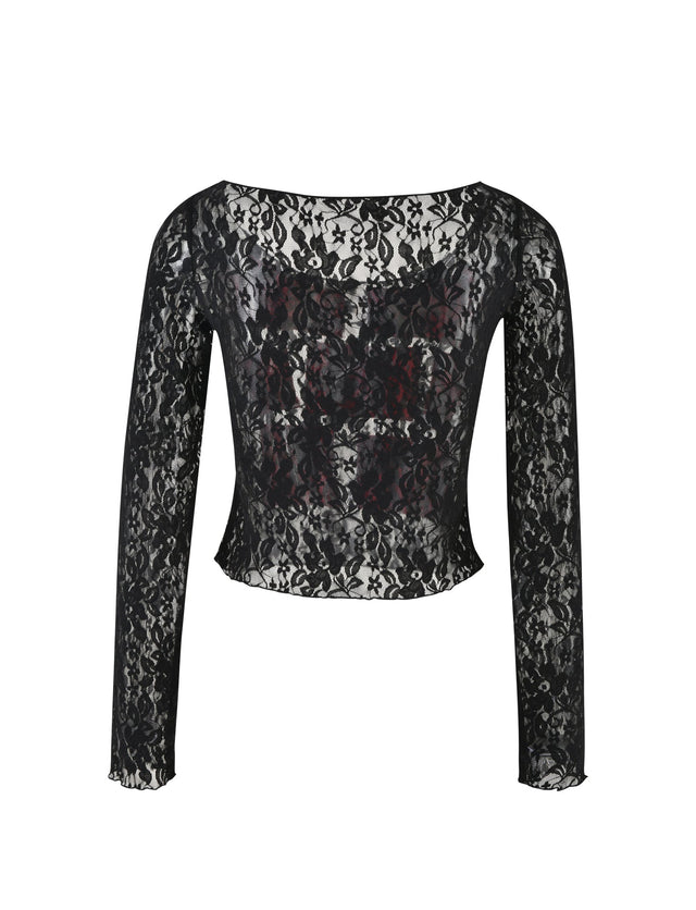 CECIL TOP - BLACK : LACE