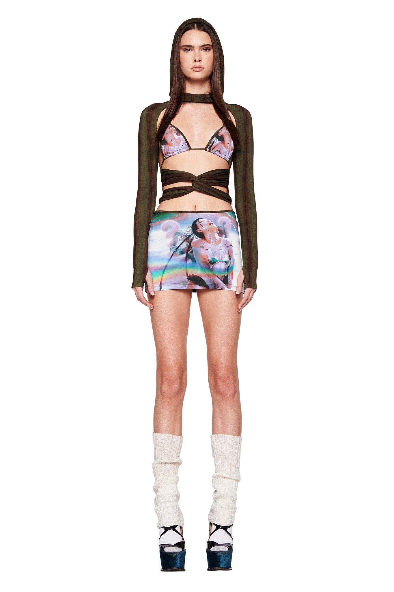 XARINA MINI SKIRT - ARTIST PRINT