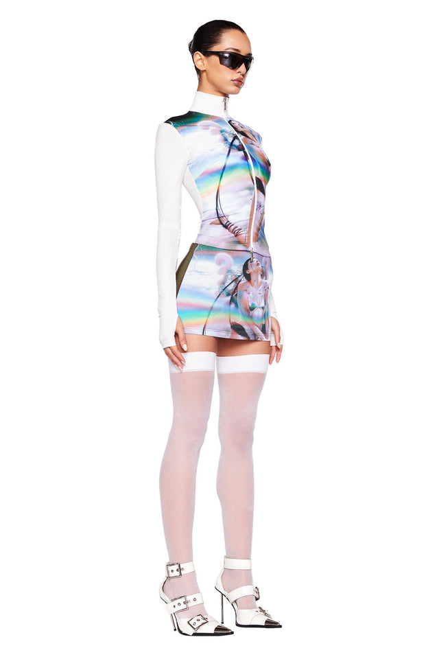 XARINA MINI SKIRT - ARTIST PRINT