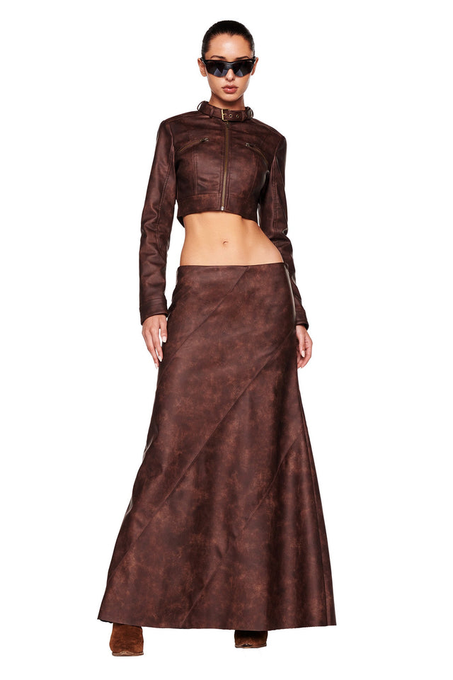 AROX SKIRT - BROWN