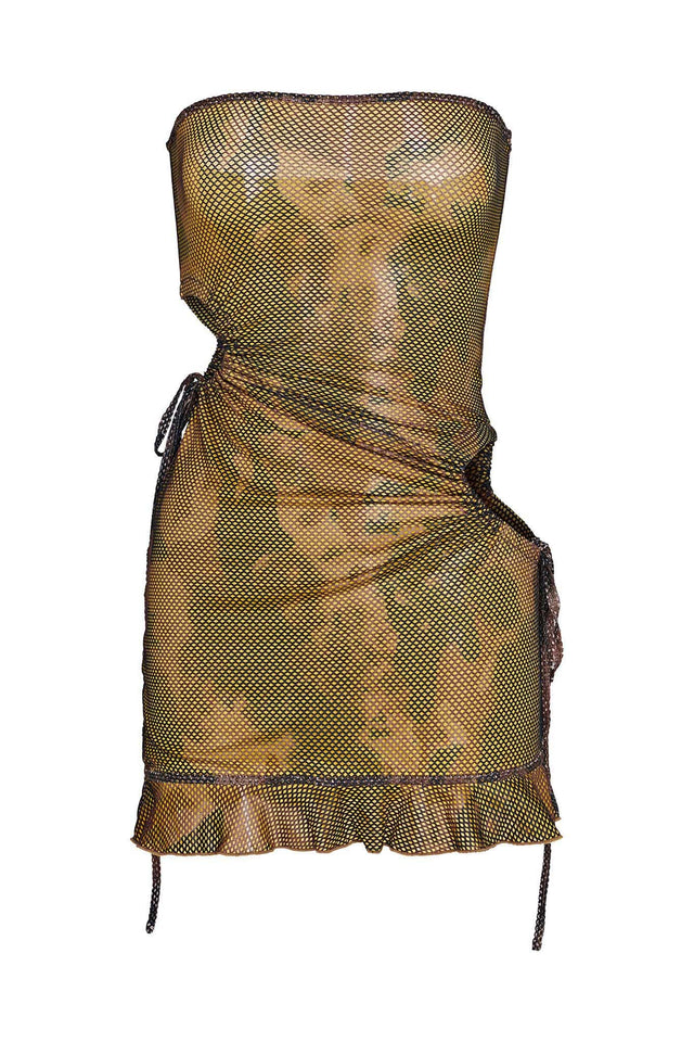 FREYR DRESS - GREEN : CAMO