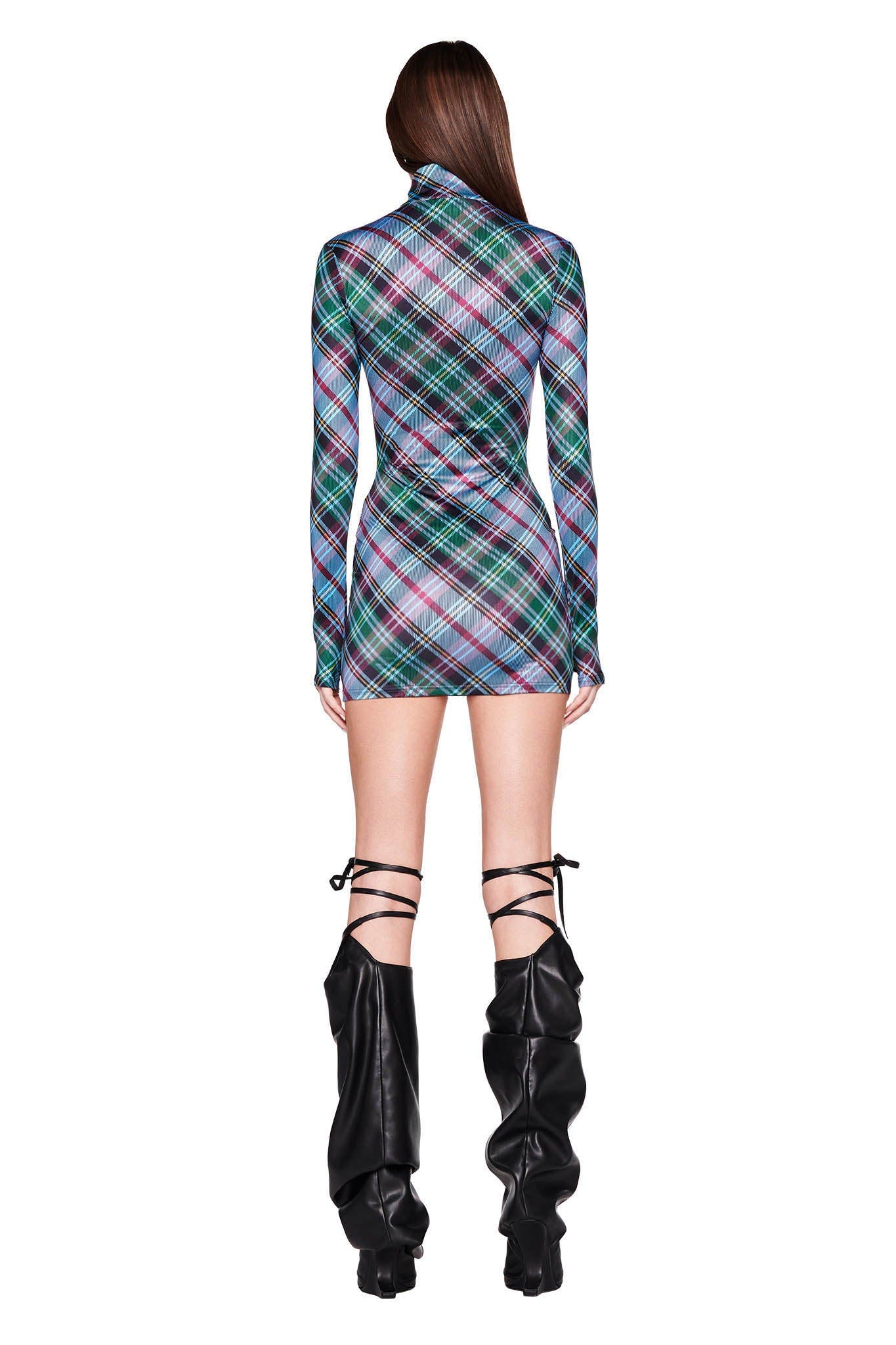 ALIZE DRESS - BLUE : PLAID