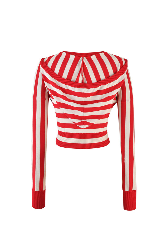 SUZI SWEATER - RED : STRIPE