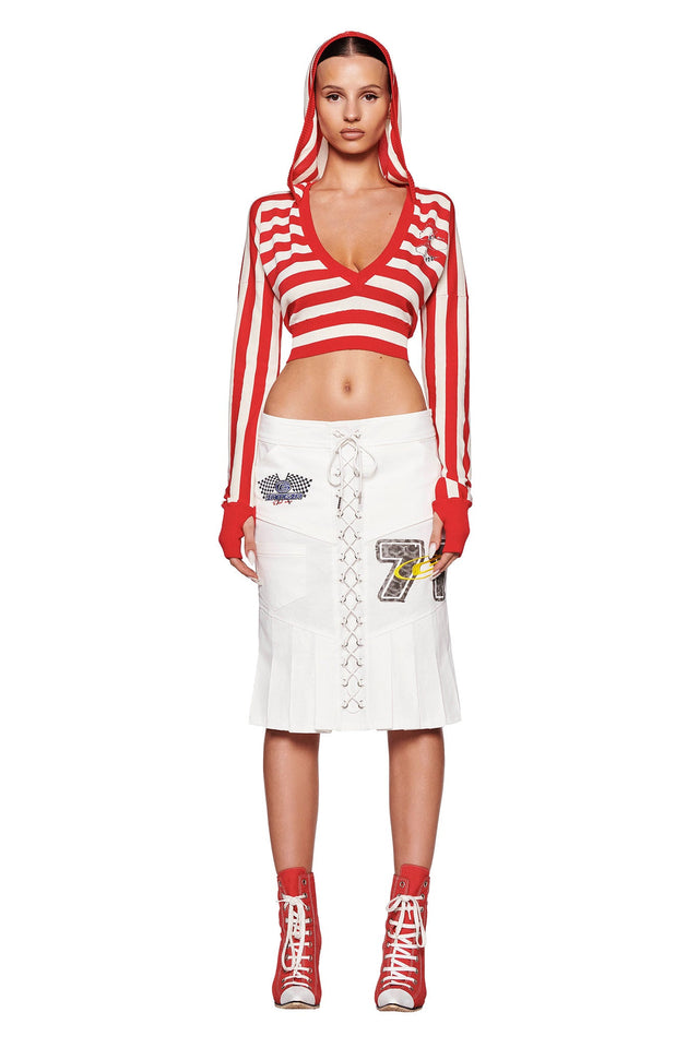 SUZI SWEATER - RED : STRIPE