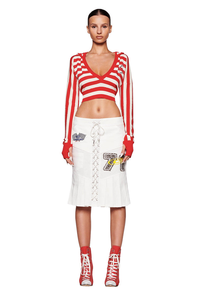 SUZI SWEATER - RED : STRIPE