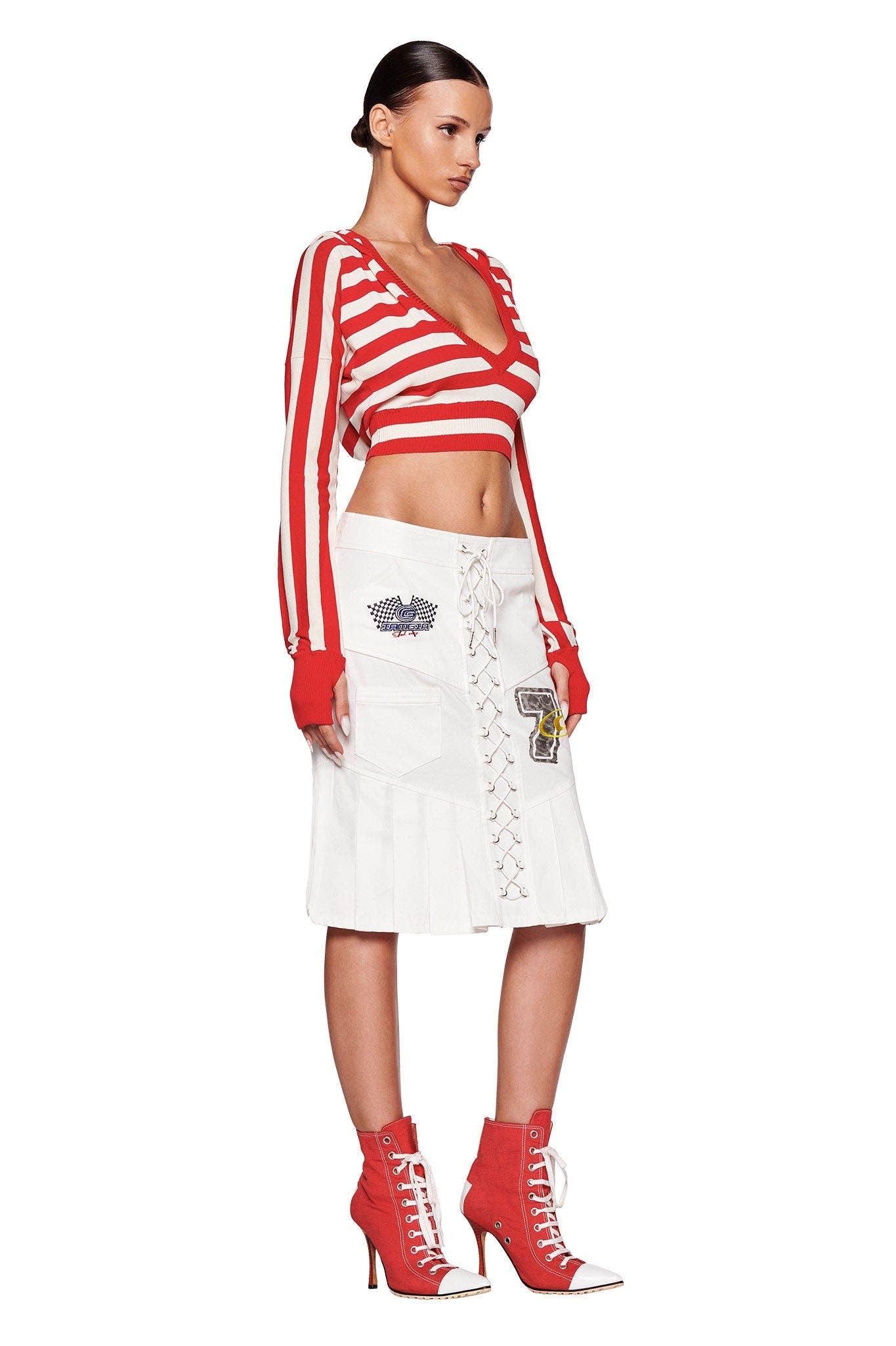 SUZI SWEATER - RED : STRIPE