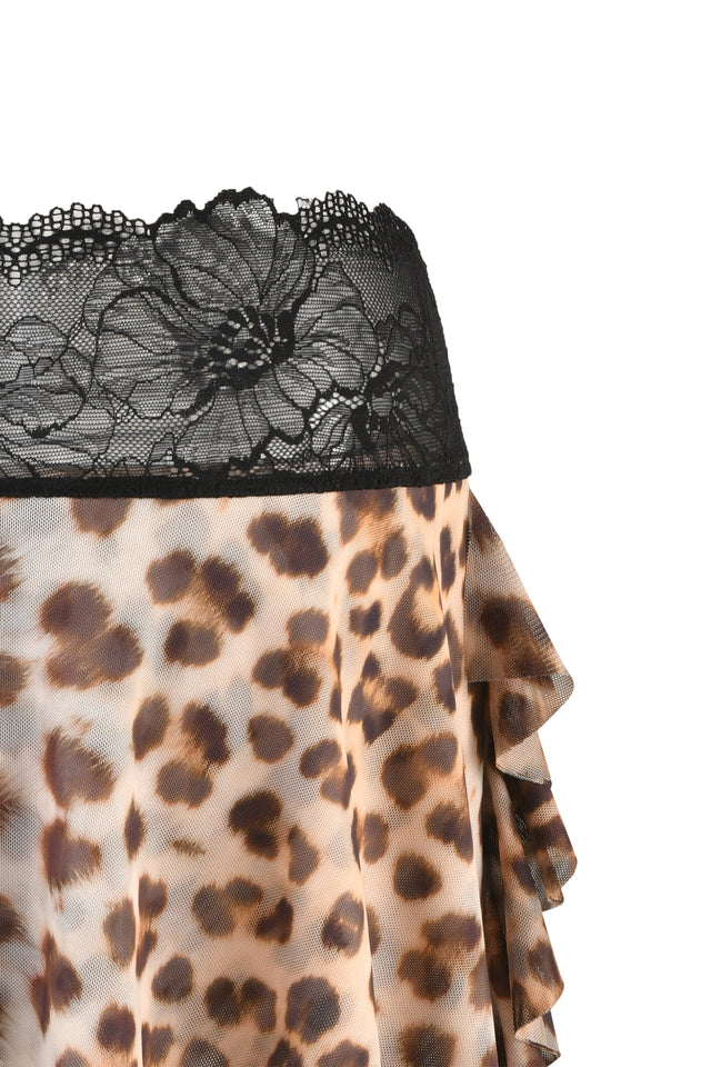 SILO SKIRT - NEUTRAL : LEOPARD