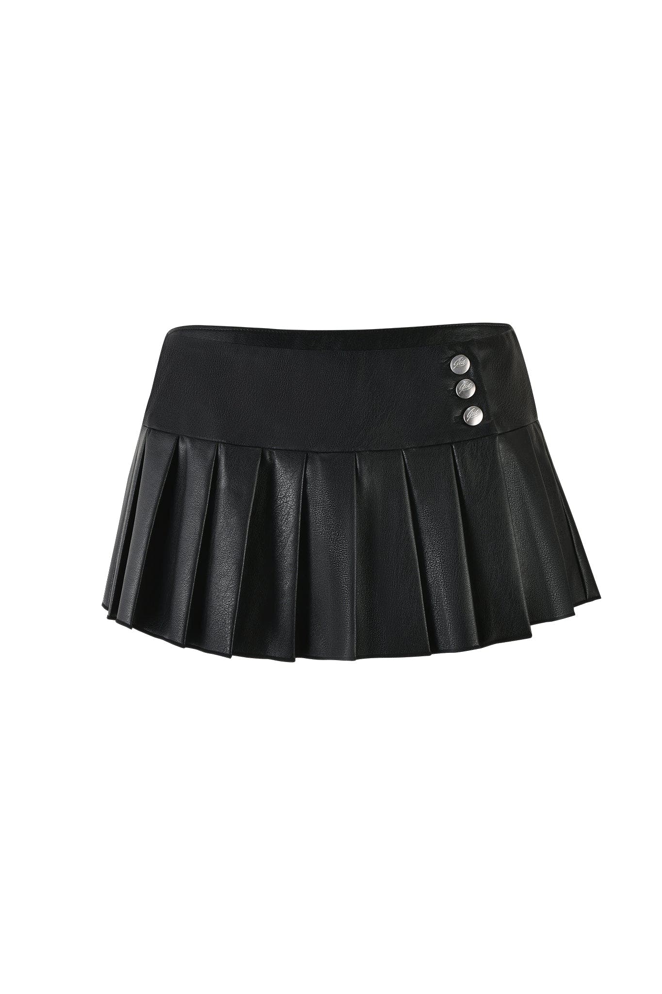 REMINI PU SKORT - BLACK