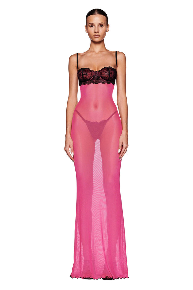 SILO MAXI DRESS - PINK : HOT PINK