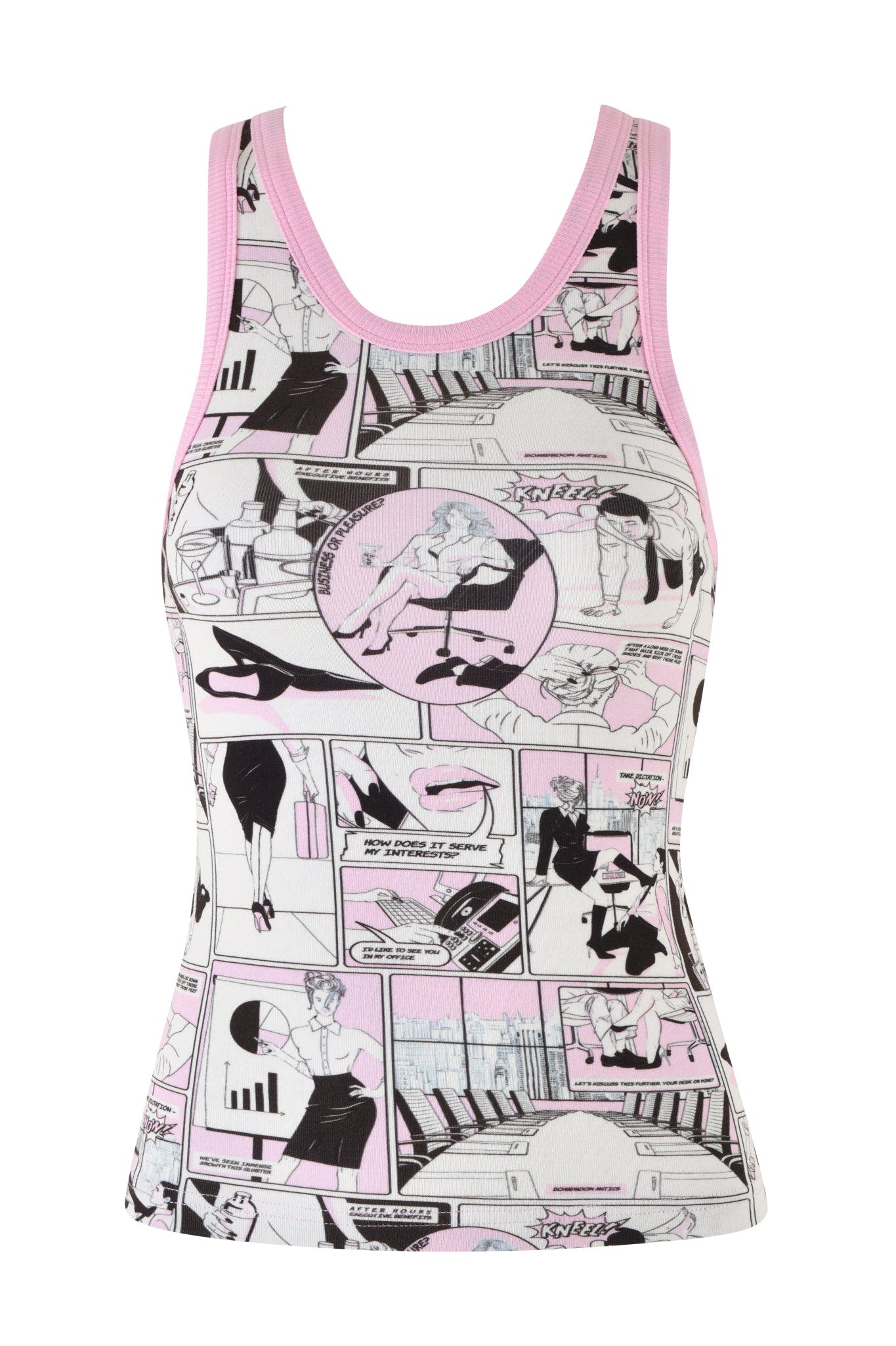 PENELOPE TANK - PINK :COMIC PRINT