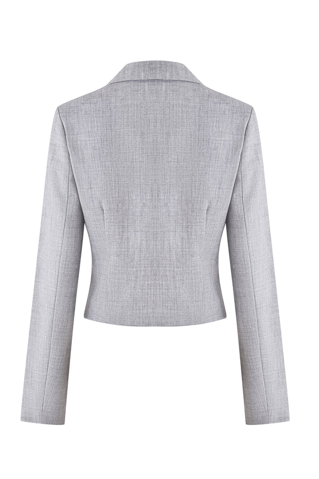 CLAUDETTE JACKET - GREY : PLAID